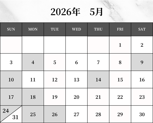 カレンダー次月