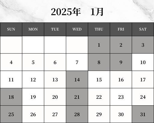 カレンダー次月