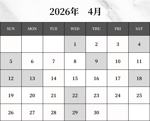 カレンダー次月
