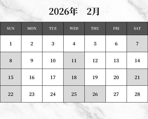 カレンダー次月